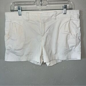 Athleta White Pica Stretch Corduroy Shorts Size 8